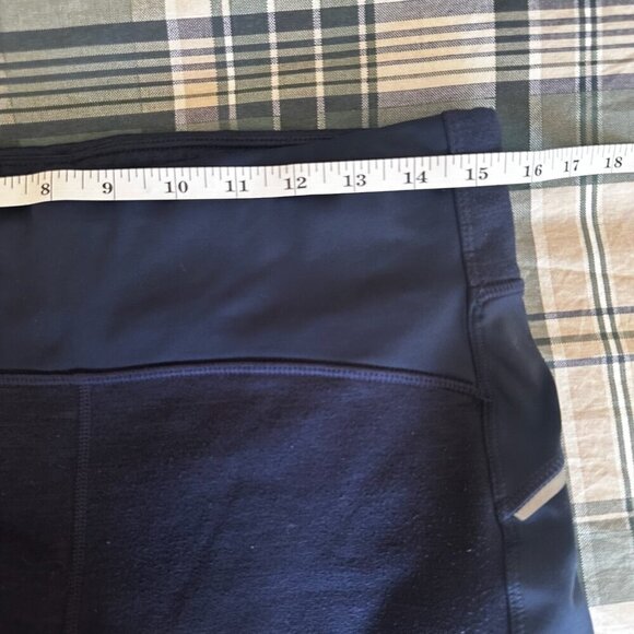 Athleta Leggings Womens Sz L Black Reflective Back Zip Pocket Athletic Stretch - Picture 9 of 11